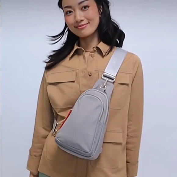 Mersi Abi Nylon Sling Bag - Gray - Picture 1 of 10